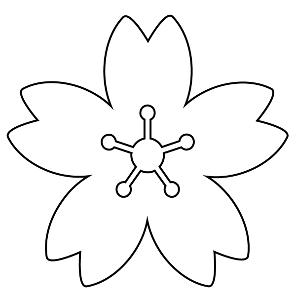 Cherry Blossom Emoji coloring page image