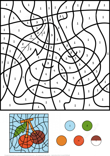 Cherry Color by Number image