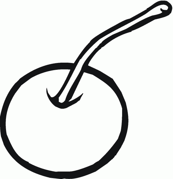 Cherry coloring page image