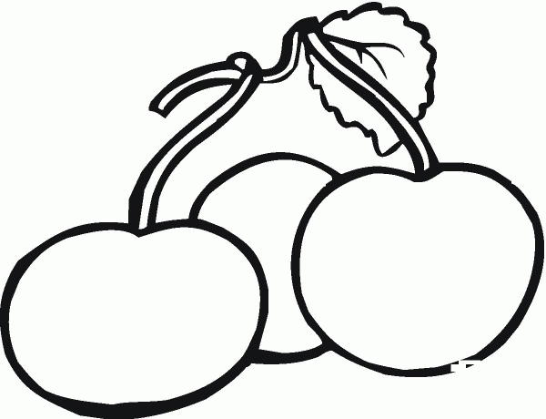 Cherry coloring page image