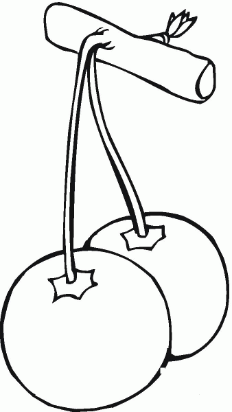 Cherry coloring page image