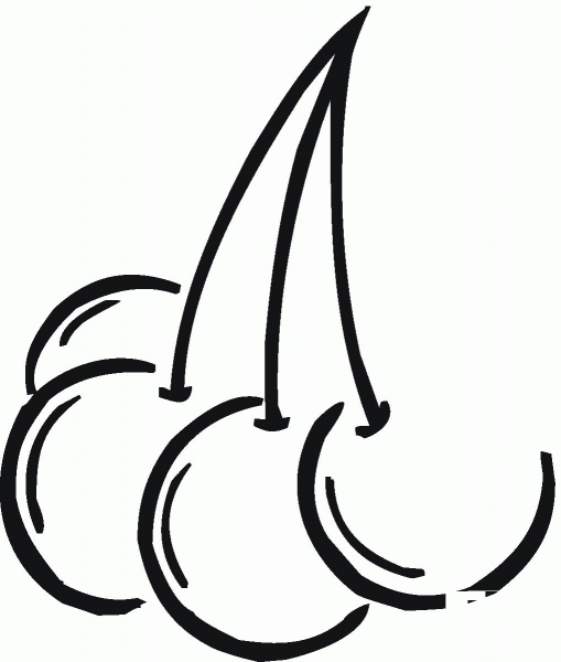 Cherry coloring page image