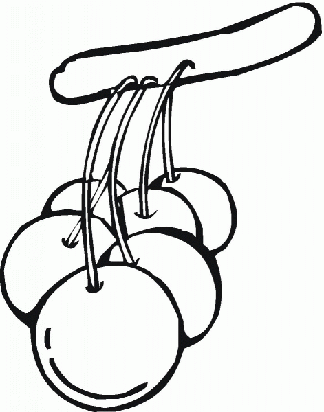 Cherry coloring page image