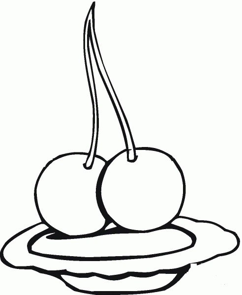 Cherry in a Cream coloring page image