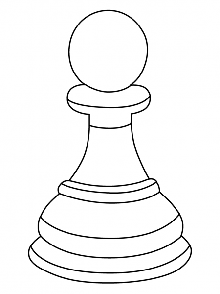 Chess Pawn Emoji coloring page image