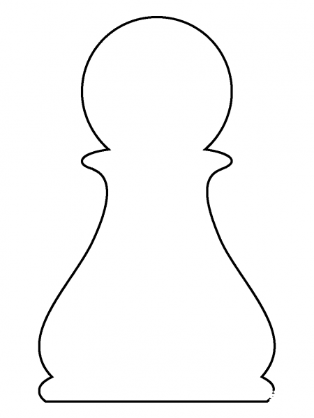 Chess Pawn Emoji coloring page image