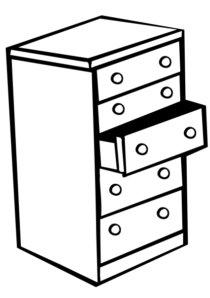 Chest of Drawers coloring page image