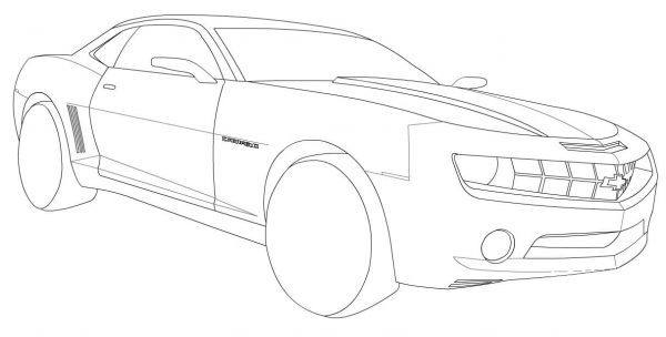 Chevrolet Camaro coloring page image