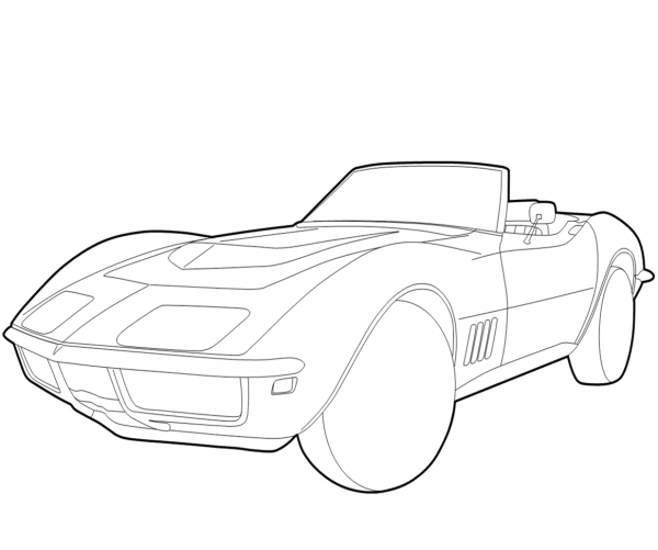 Chevrolet Corvette coloring page image