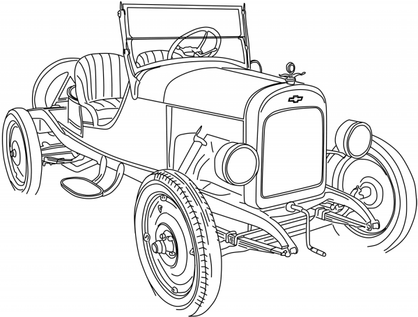 Chevrolet Series 490 Roadster coloring page image