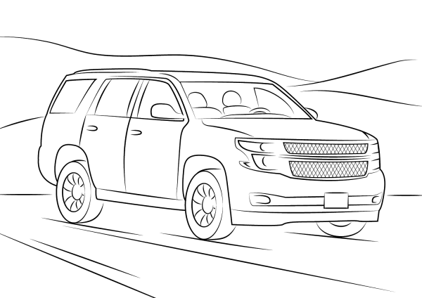Chevrolet Tahoe coloring page image