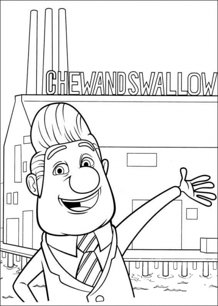Chew And Swallow  coloring page image