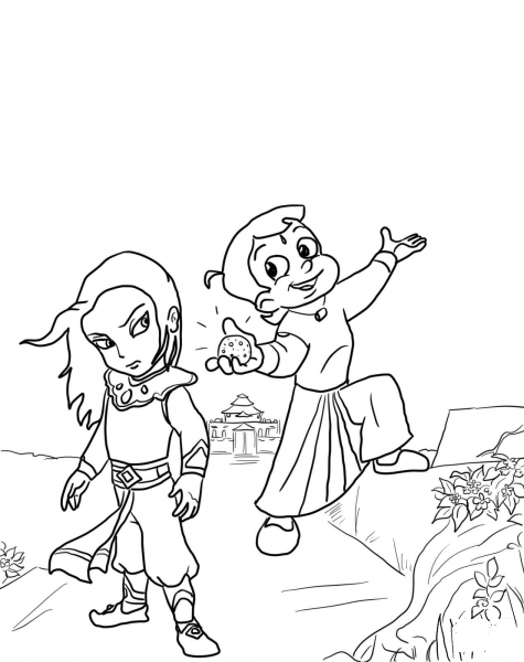 Chhota Bheem and the Throne of Bali coloring page image