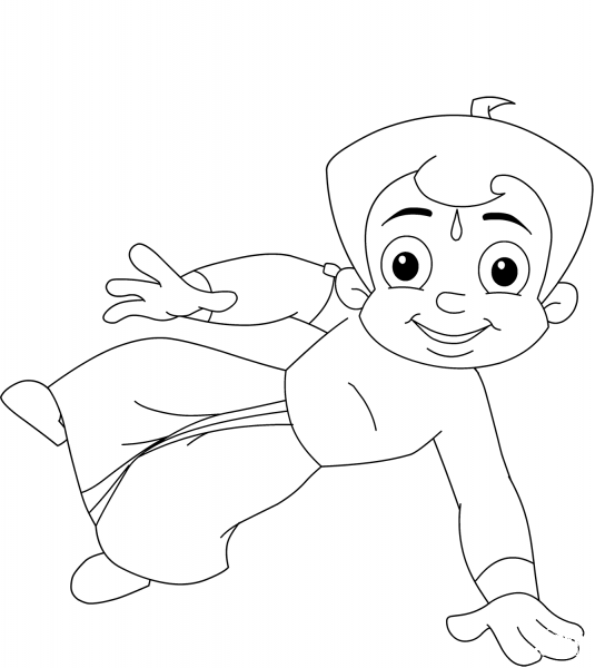 Chhota Bheem coloring page image