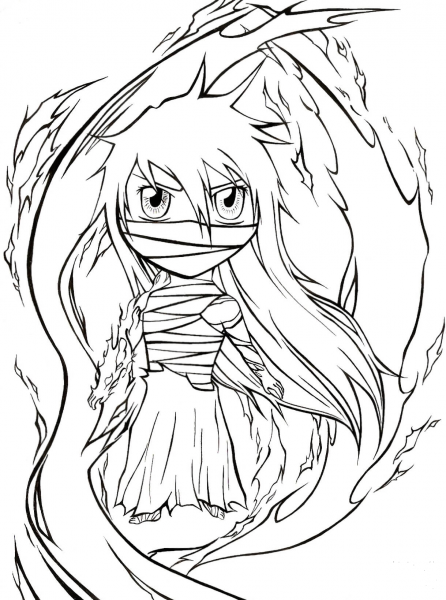Chibi Mugetsu from Manga Bleach coloring page image