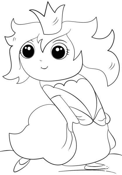 Chibi Princess coloring page image