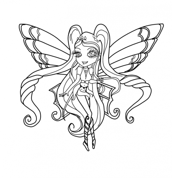Chibi Stella Enchantix coloring page image