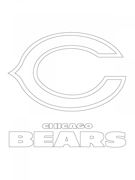 Chicago Bears Logo  coloring page image