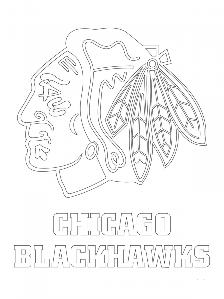 Chicago Blackhawks Logo coloring page image