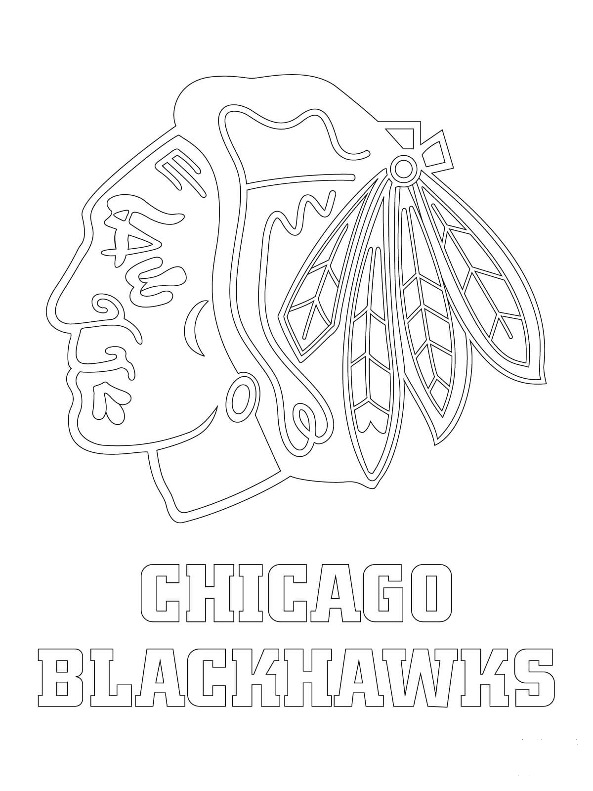 Chicago Blackhawks Logo Coloring Page - Colouringpages