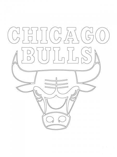 Chicago Bulls Logo  coloring page image