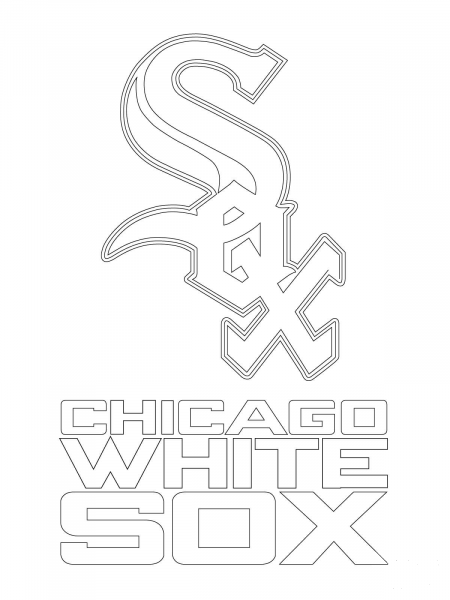 Chicago White Sox Logo  coloring page image