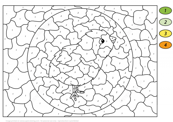 Chick Color by Number image