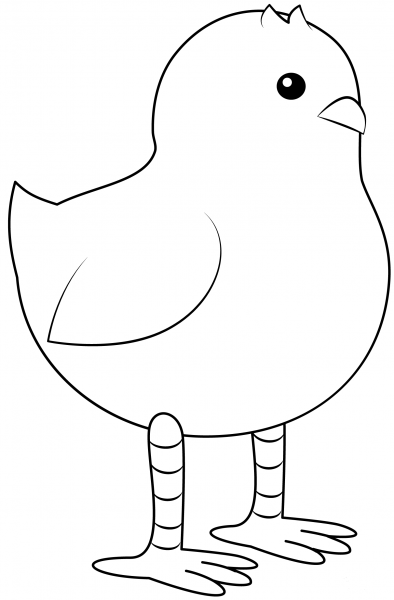 Chick coloring page image