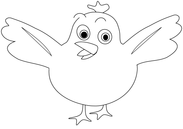 Chick coloring page image