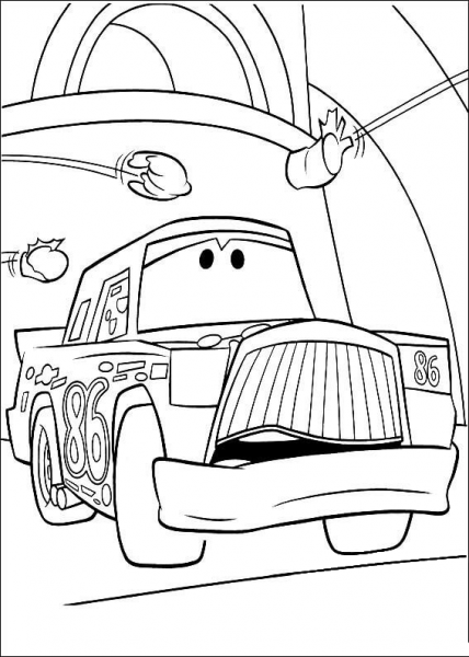 Chick Hicks is a Loser coloring page image