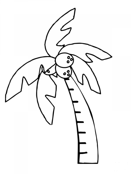 Chicka Chicka Boom Boom Palm Tree coloring page image