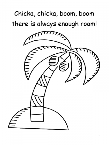 Chicka Chicka Boom Boom There is Always Enough Room coloring page image