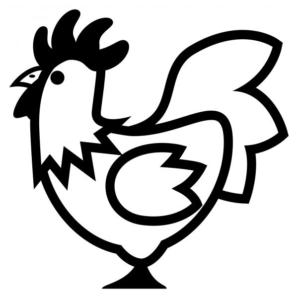 Chicken Emoji coloring page image