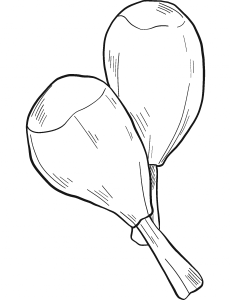 Chicken Legs coloring page image