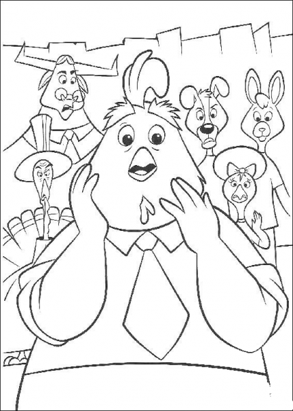 Chicken Little’s Story is intriguing  coloring page image