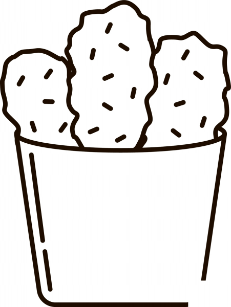 Chicken Nuggets coloring page image