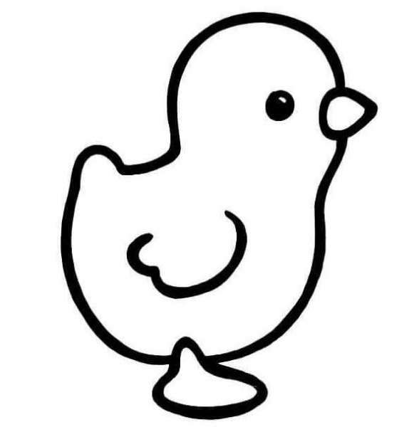 Chicken Outline coloring page image