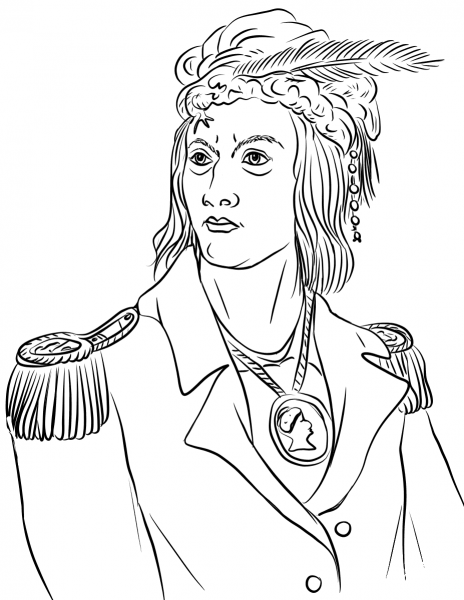Chief Tecumseh coloring page image