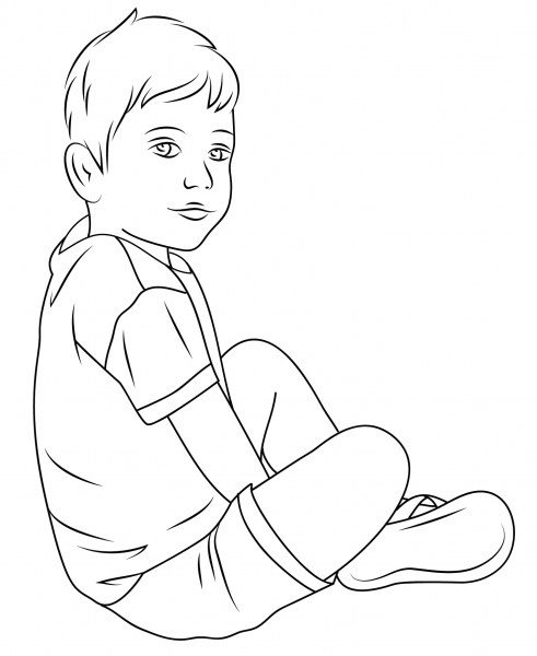 Child coloring page image
