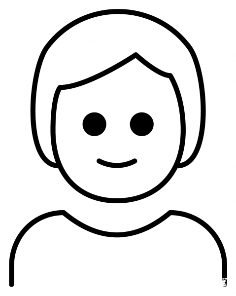 Child Emoji coloring page image
