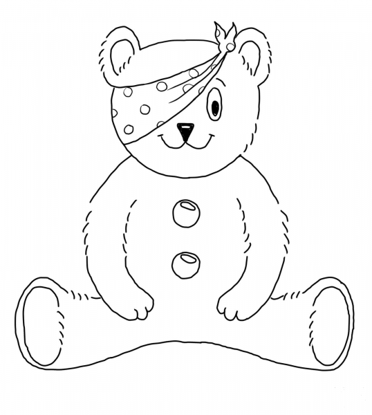 Children In Need Mascot coloring page image
