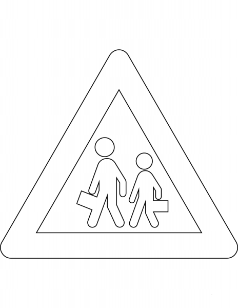 “Children” Sign in Denmark coloring page image