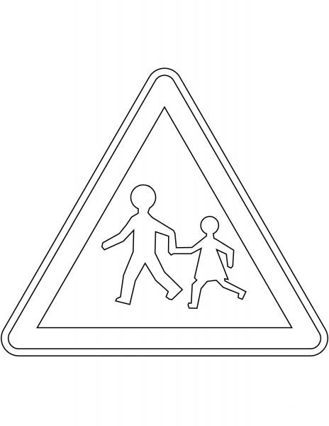 “Children” Sign in France coloring page image