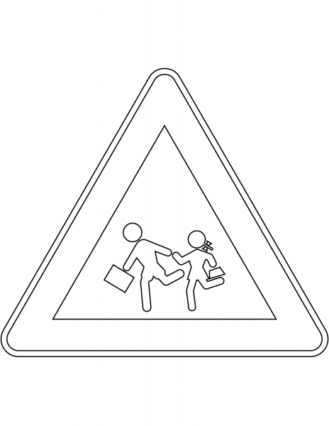 “Children” Sign in Italy coloring page image