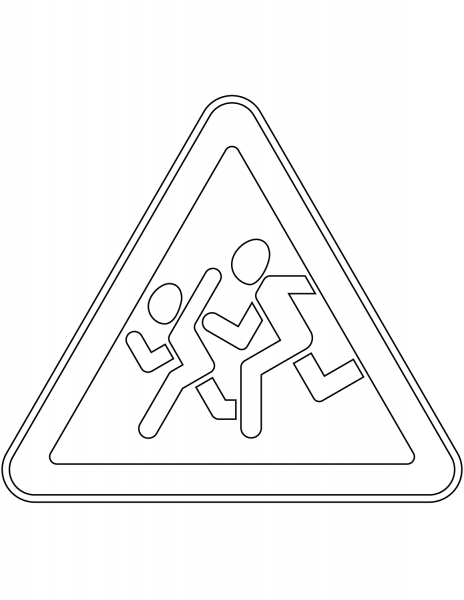 “Children” Sign in Russia coloring page image