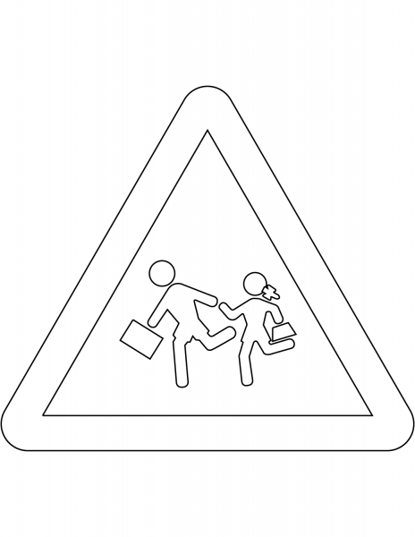 “Children” Sign in Spain coloring page image