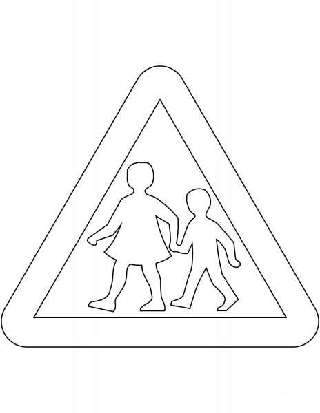 “Children” Sign in Sweden coloring page image