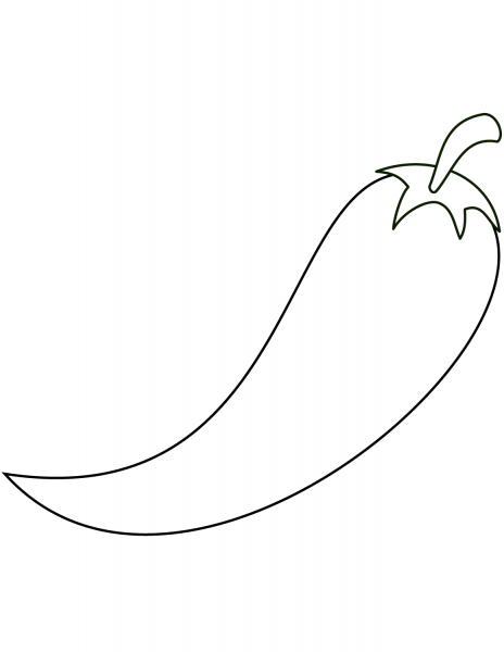 Chili Hot Pepper coloring page image