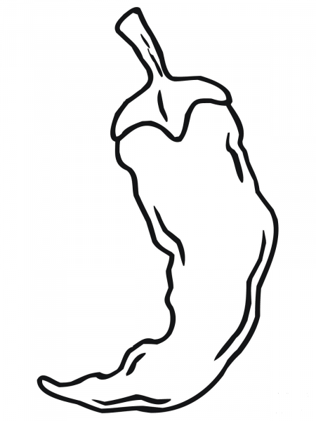 Chili Pepper coloring page image