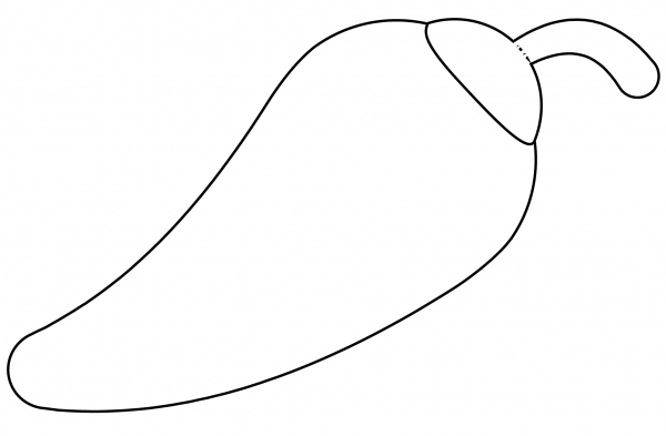 Chili Pepper Emoji coloring page image